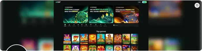 NeoCasino futuristisk interface